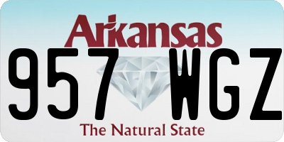 AR license plate 957WGZ