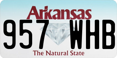 AR license plate 957WHB