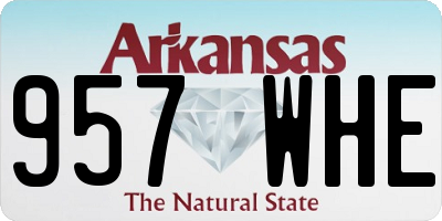 AR license plate 957WHE