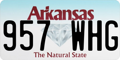 AR license plate 957WHG