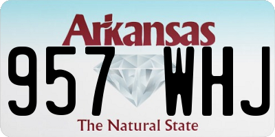 AR license plate 957WHJ