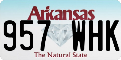 AR license plate 957WHK