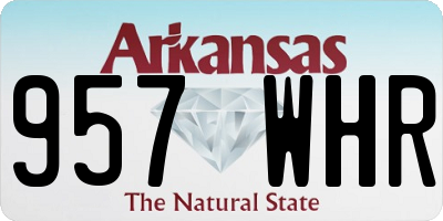 AR license plate 957WHR