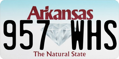 AR license plate 957WHS