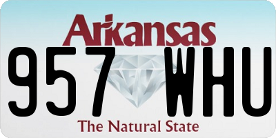 AR license plate 957WHU