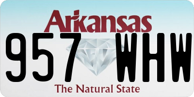 AR license plate 957WHW