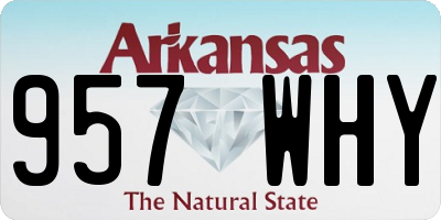 AR license plate 957WHY