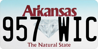 AR license plate 957WIC