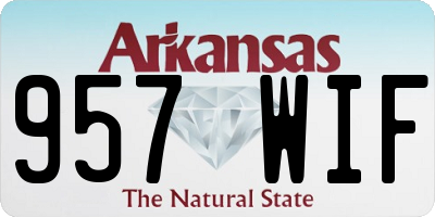 AR license plate 957WIF