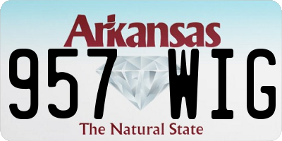 AR license plate 957WIG