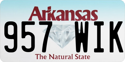 AR license plate 957WIK