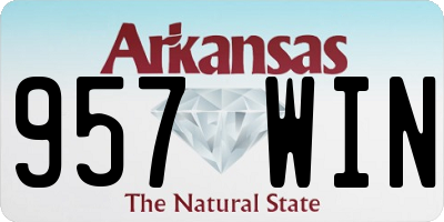AR license plate 957WIN