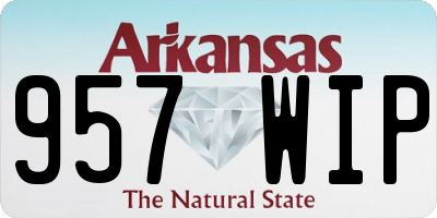 AR license plate 957WIP