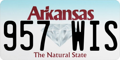 AR license plate 957WIS