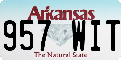 AR license plate 957WIT