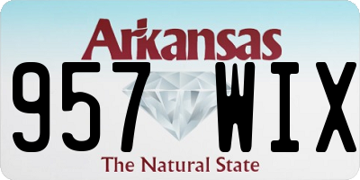 AR license plate 957WIX