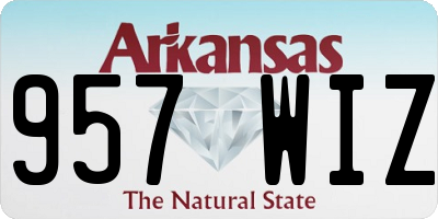 AR license plate 957WIZ