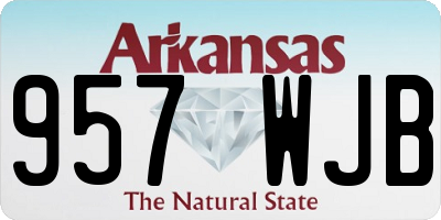 AR license plate 957WJB
