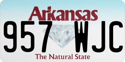 AR license plate 957WJC