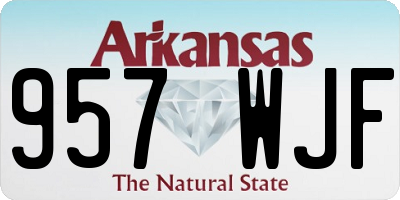 AR license plate 957WJF