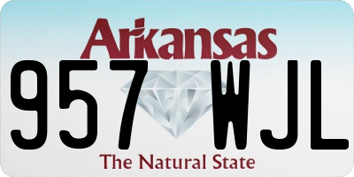 AR license plate 957WJL
