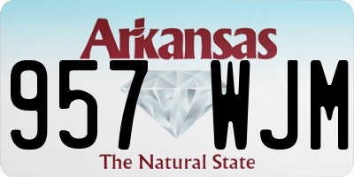 AR license plate 957WJM
