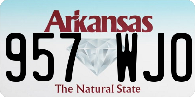 AR license plate 957WJO