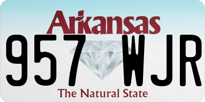 AR license plate 957WJR