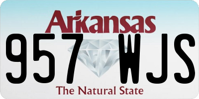 AR license plate 957WJS