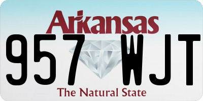 AR license plate 957WJT