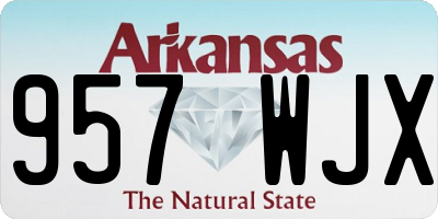 AR license plate 957WJX