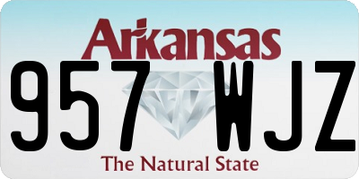AR license plate 957WJZ