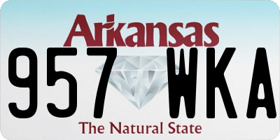 AR license plate 957WKA