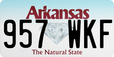 AR license plate 957WKF