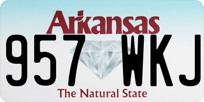 AR license plate 957WKJ