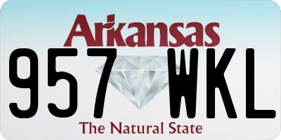 AR license plate 957WKL
