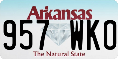 AR license plate 957WKO