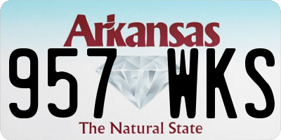 AR license plate 957WKS