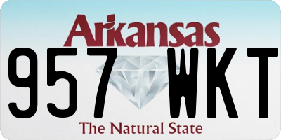 AR license plate 957WKT