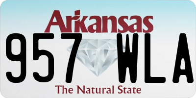 AR license plate 957WLA