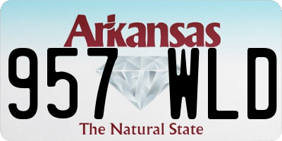 AR license plate 957WLD