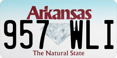 AR license plate 957WLI