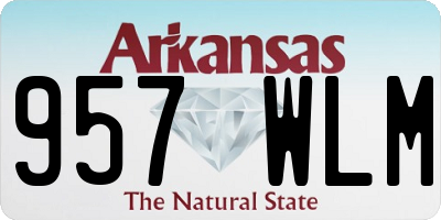 AR license plate 957WLM