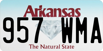 AR license plate 957WMA