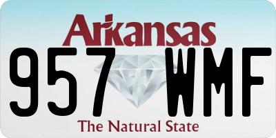 AR license plate 957WMF