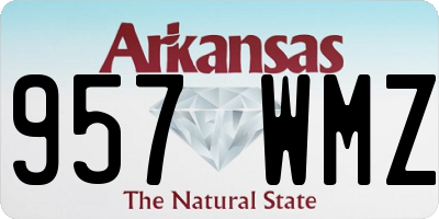 AR license plate 957WMZ