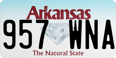 AR license plate 957WNA
