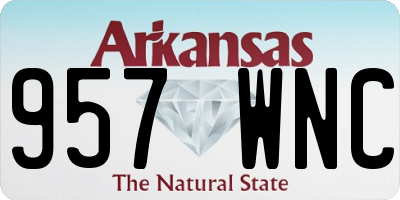 AR license plate 957WNC