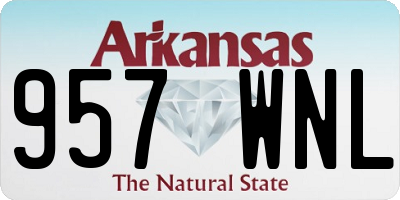 AR license plate 957WNL