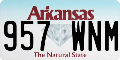 AR license plate 957WNM